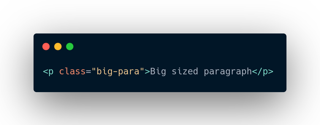 Code Snippet for big paragraph