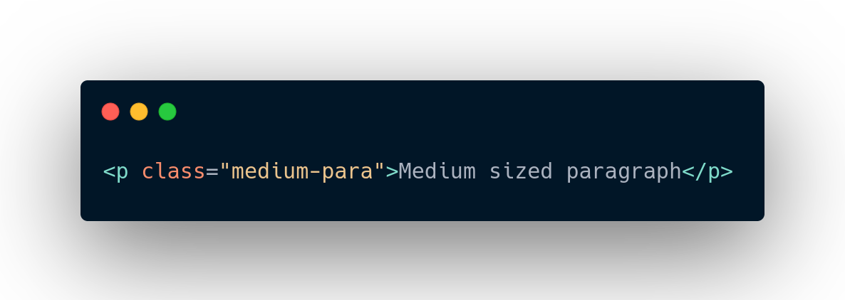 Code Snippet for mediumg paragraph